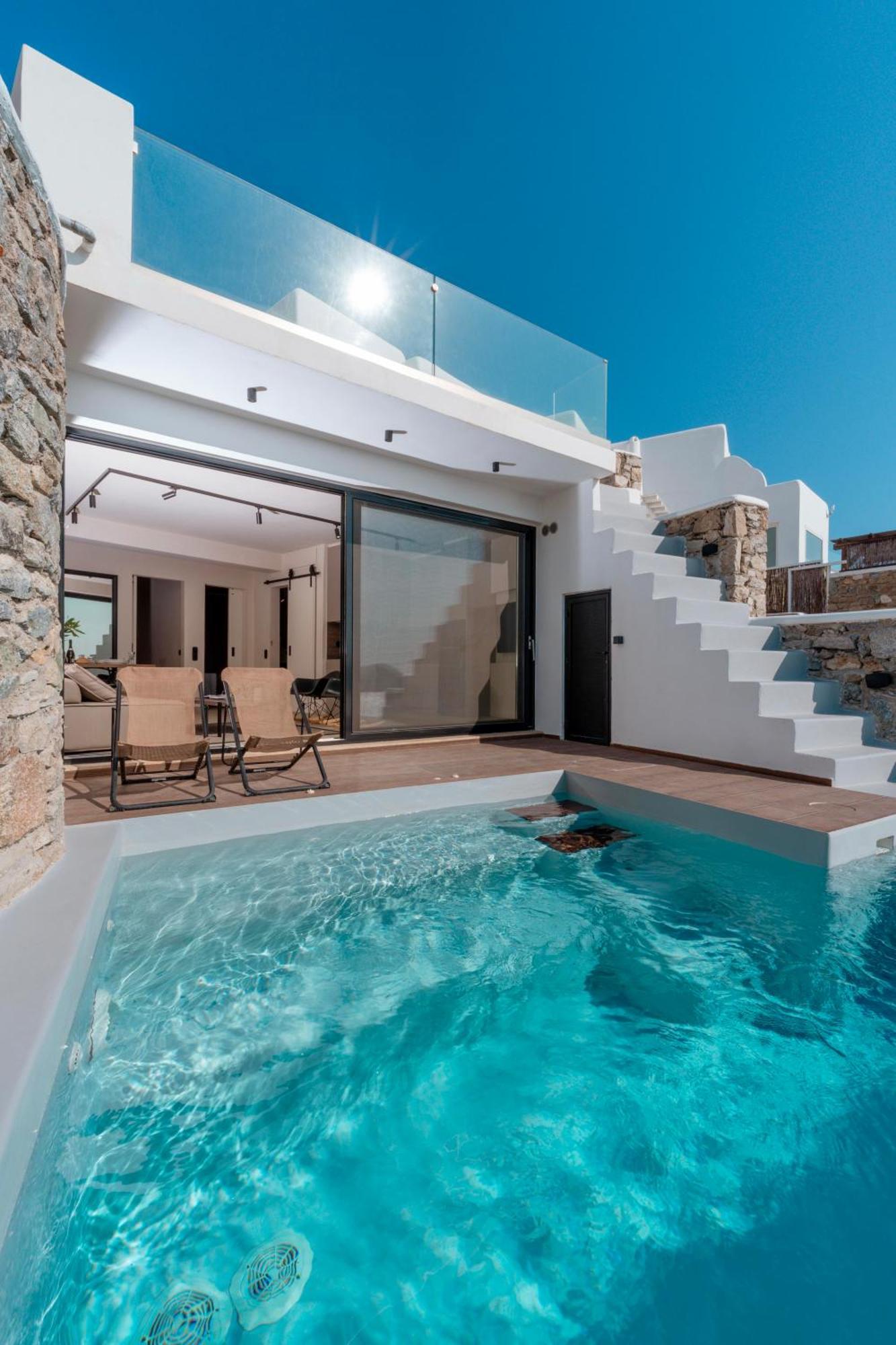 Luxury House With Private Pool At Elia Beach Mykonos Town Kültér fotó