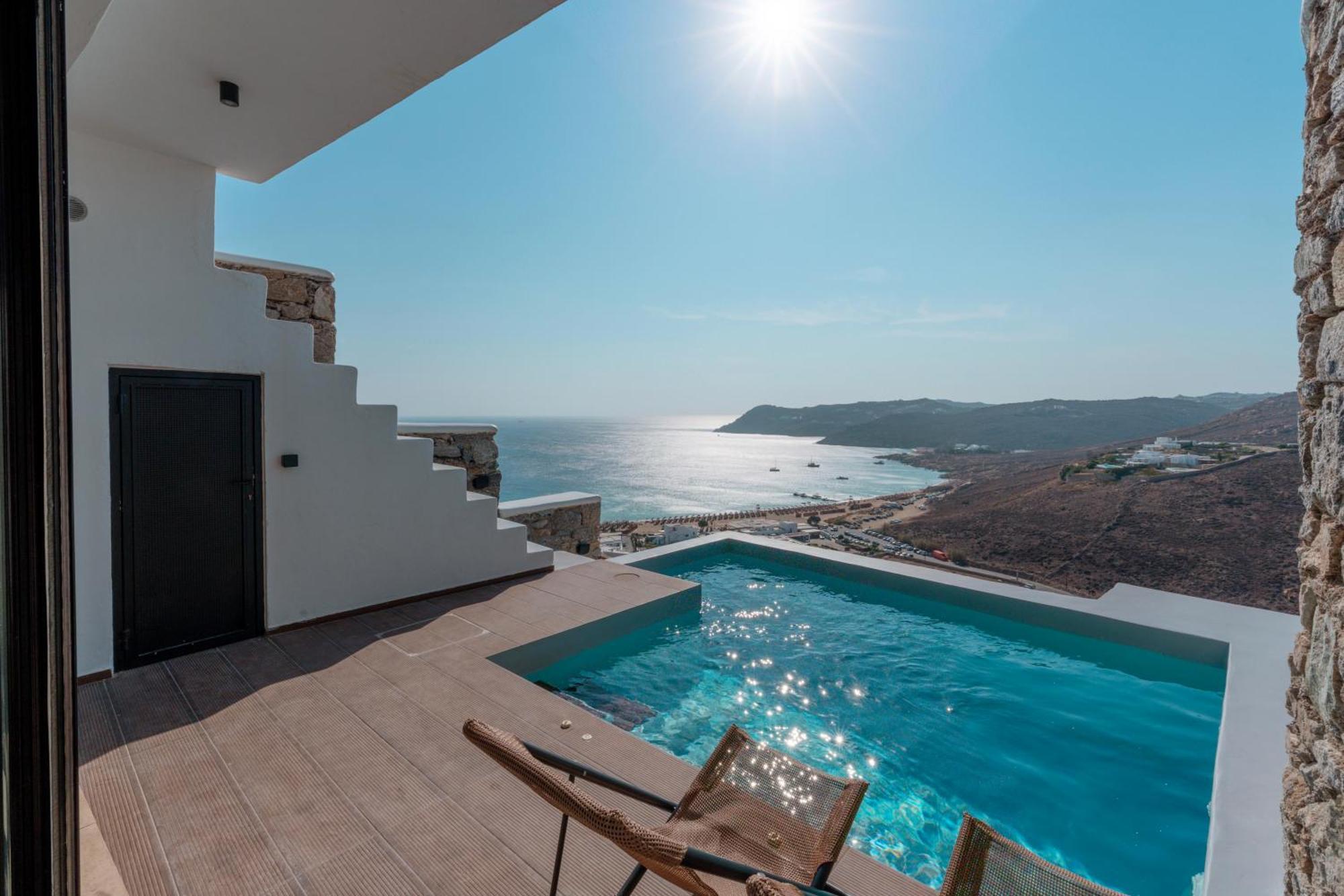Luxury House With Private Pool At Elia Beach Mykonos Town Kültér fotó