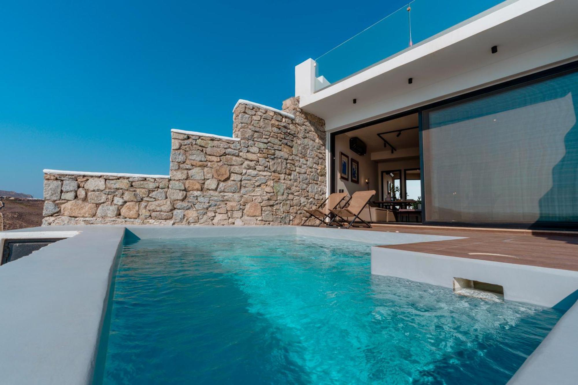 Luxury House With Private Pool At Elia Beach Mykonos Town Kültér fotó