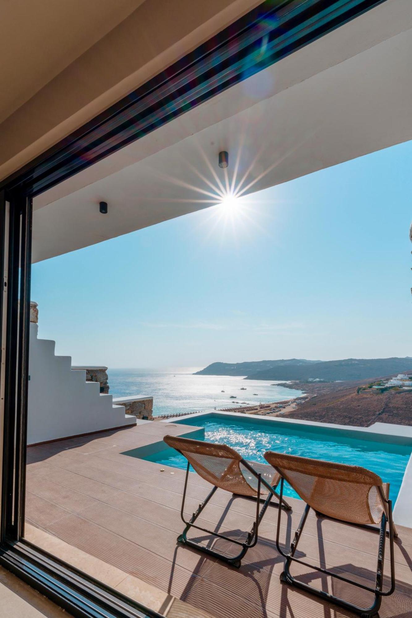 Luxury House With Private Pool At Elia Beach Mykonos Town Kültér fotó