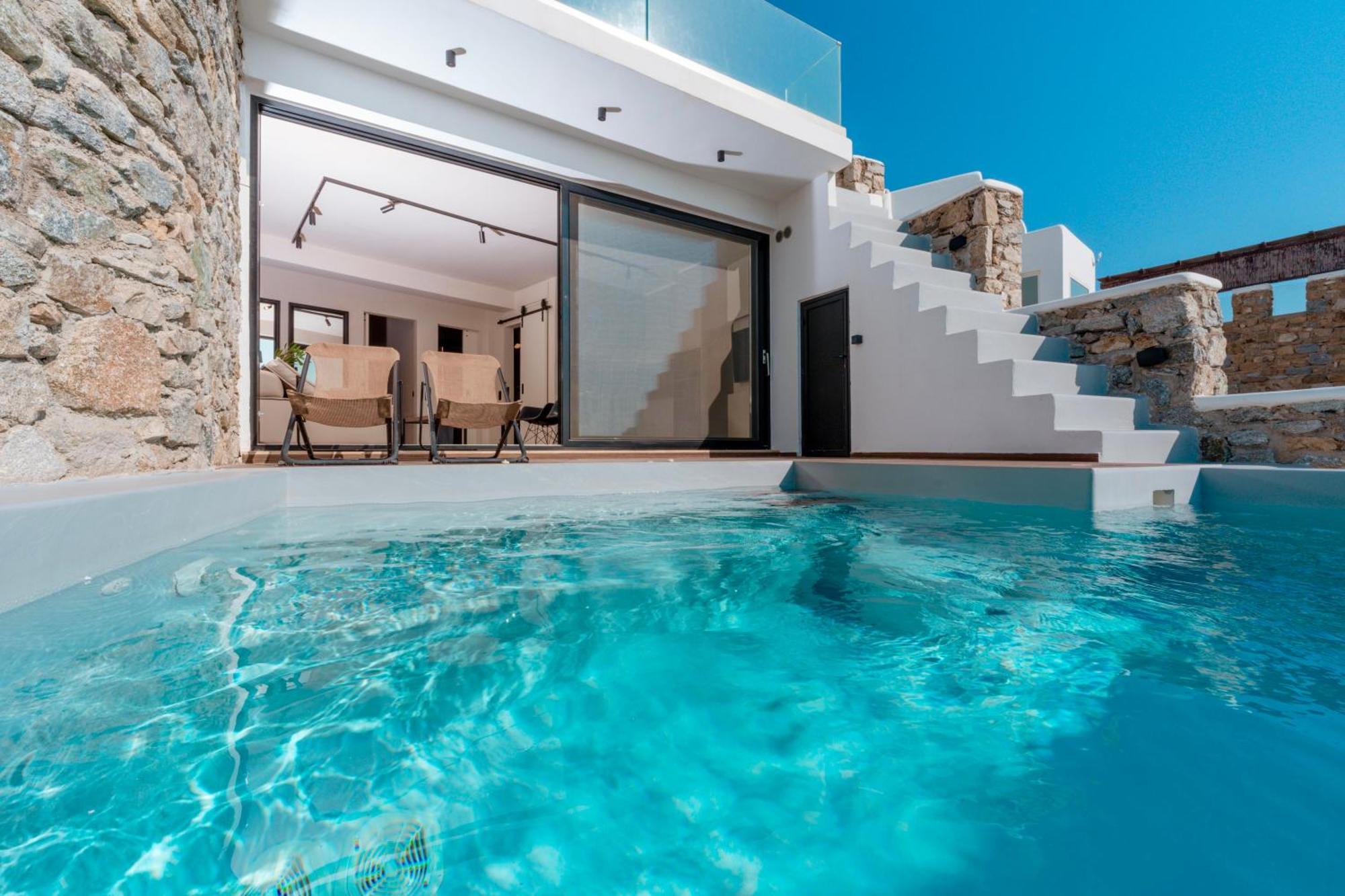 Luxury House With Private Pool At Elia Beach Mykonos Town Kültér fotó